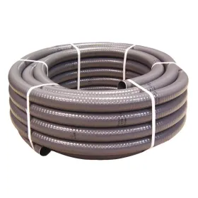 Halvstyvt grå PVC-rör 25 m och 50 mm diameter 40557